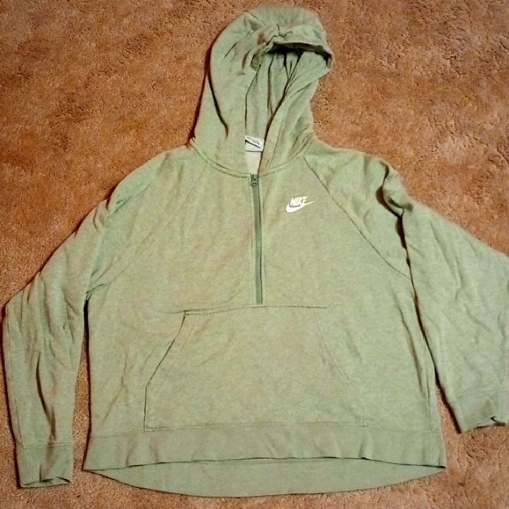 Nike hooded half zip.
